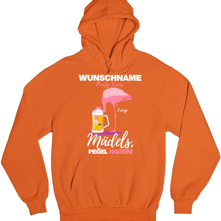 PARTY CREW NAME/WUNSCHNAME | MÄDELS PEGEL HALTEN | FLAMINGO SHIRT MIT DEINEM NAMEN | PARTY T-SHIRT INDIVIDUALISIERBAR/PERSONALISIERBAR - SH