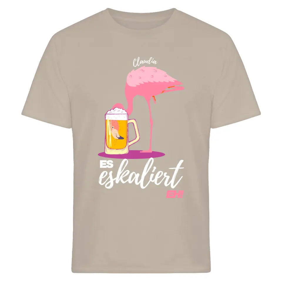 Es Eskaliert Eh - Party Flamingo Shirt mit Deinem Namen | Party T-Shirt Personalisierbar - Malle Mallorca Shirt