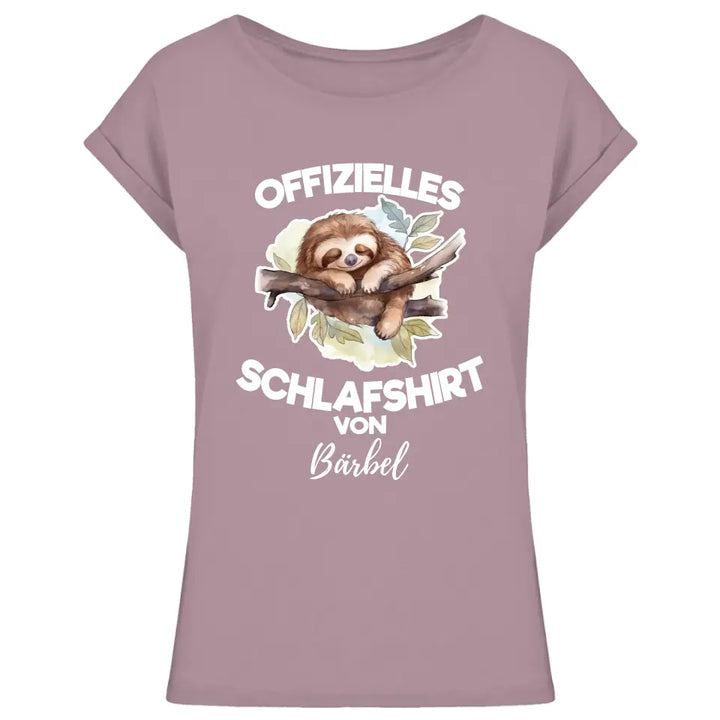 Offizielles Schlafshirt von ... - T-Shirt mit deinem Namen - personalisierbar - Damen, Herren & Kinder - mit Name - Faultier, Panda, Katze & Hund - Aquarell Wasserfarben Motive