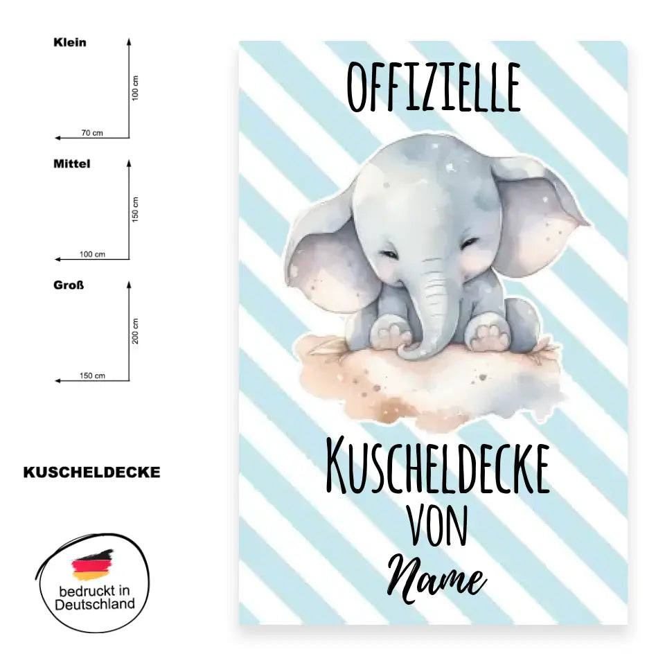 Offizielle Kuscheldecke von... - personalisierbar mit deinem Namen und verschiedenen Motiven - Faultier, Katze, Hund, Eisbär uvm. - Words on Shirts