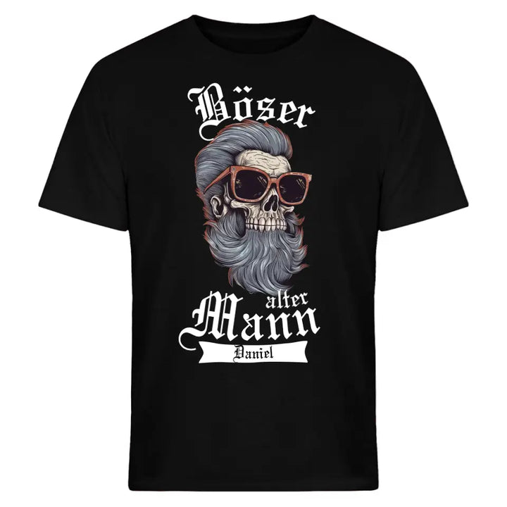 Böser alter Mann - Totenkopf Schädel -  T-Shirt oder Hoodie - personalisierbar mit Name