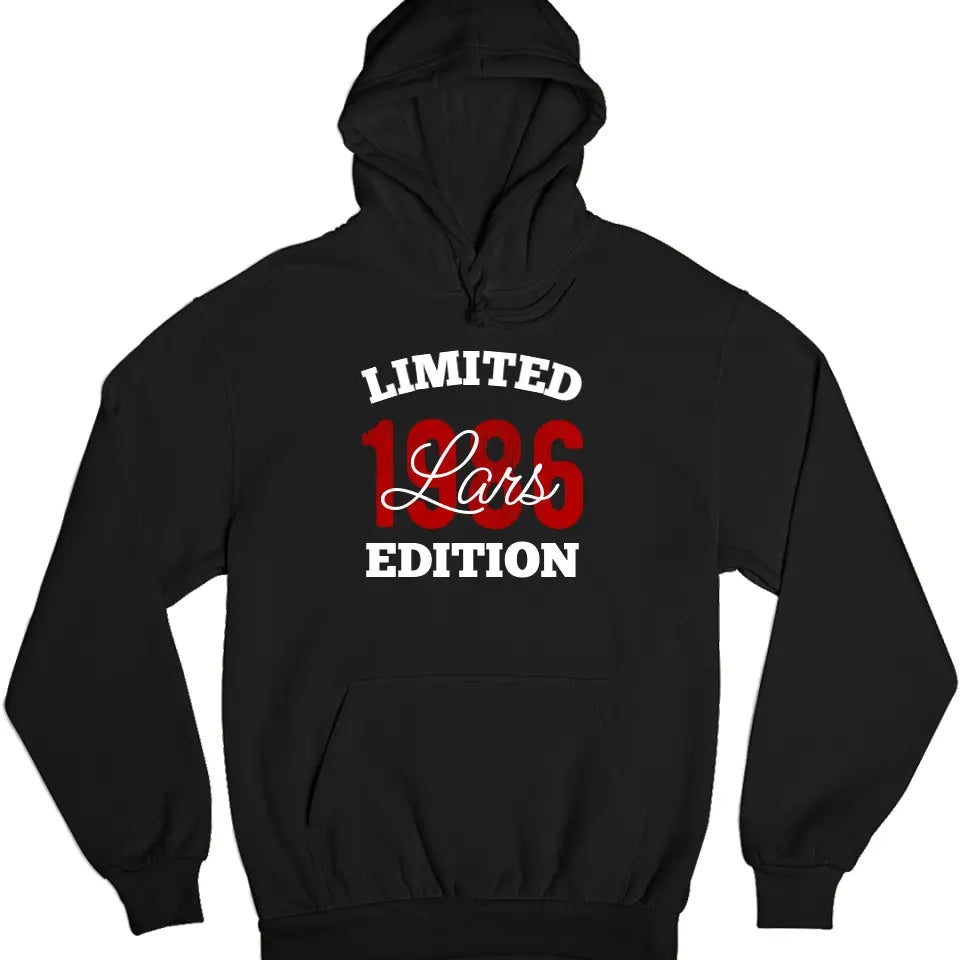 Limited Edition - T-Shirt oder Hoodie - personalisierbar mit Name & Geburtsjahr - Geburtstagsgeschenk