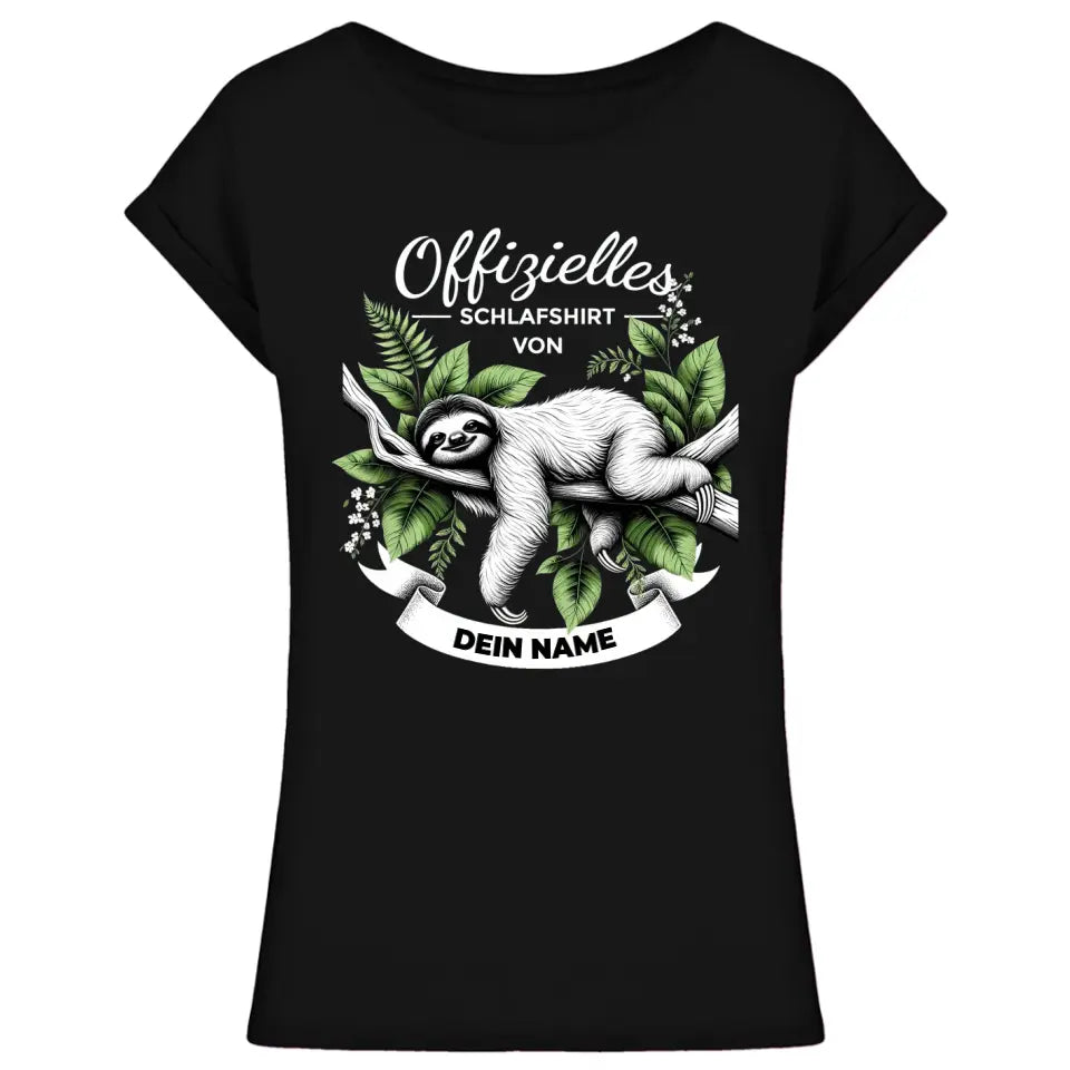 Offizielles Schlafshirt von ... - T-Shirt mit deinem Namen - personalisierbar - Damen, Herren & Kinder - mit Name - Faultier