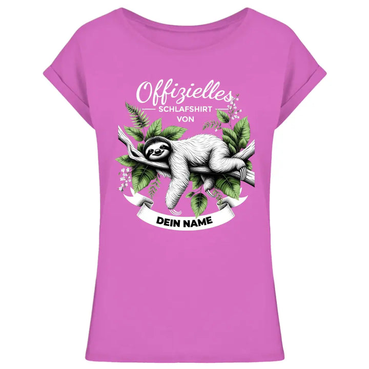 Offizielles Schlafshirt von ... - T-Shirt mit deinem Namen - personalisierbar - Damen, Herren & Kinder - mit Name - Faultier