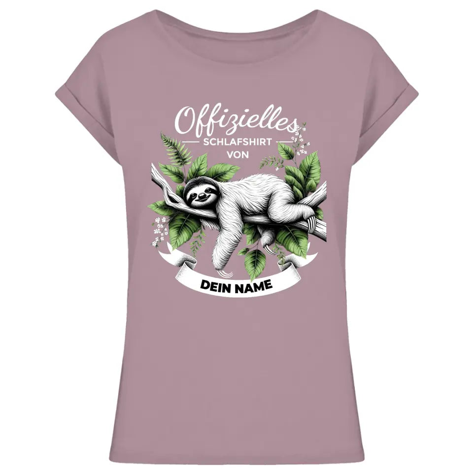 Offizielles Schlafshirt von ... - T-Shirt mit deinem Namen - personalisierbar - Damen, Herren & Kinder - mit Name - Faultier