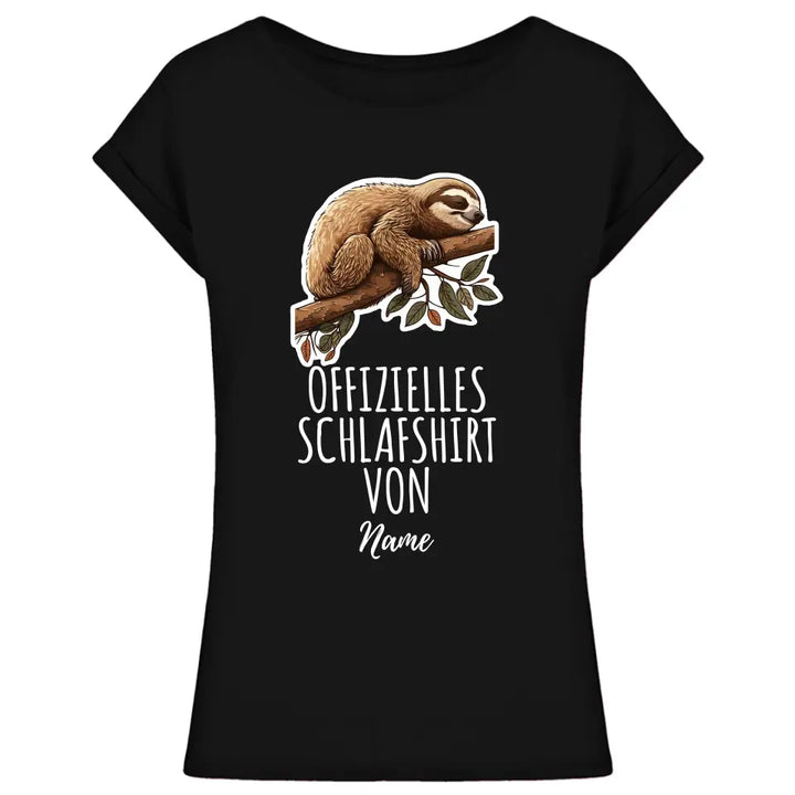 Personalisiertes offizielles Schlafshirt - Wähle dein Motiv: Faultier, Panda, Katze, Hund - Für Damen, Herren & Kinder- Words on Shirts