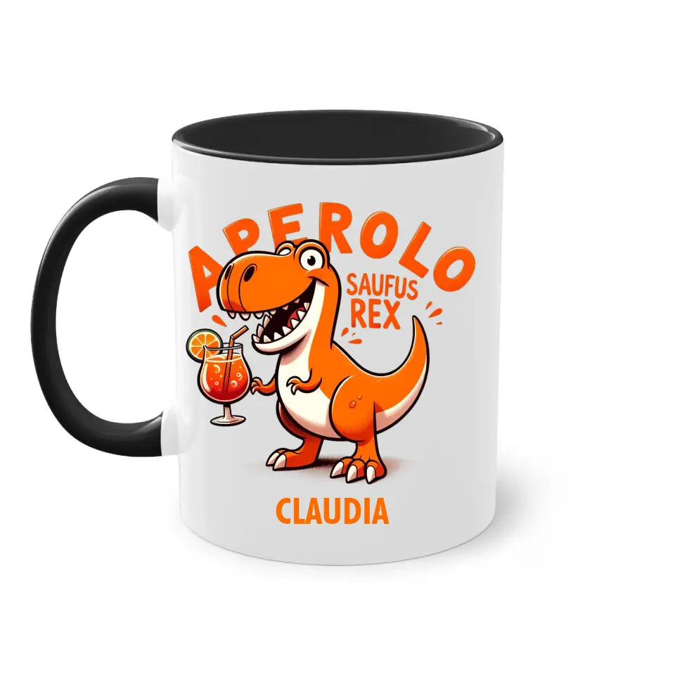 Aperolo-Saufus-Rex - Dino Aperol Fan Tasse - personalisierbar mit Name