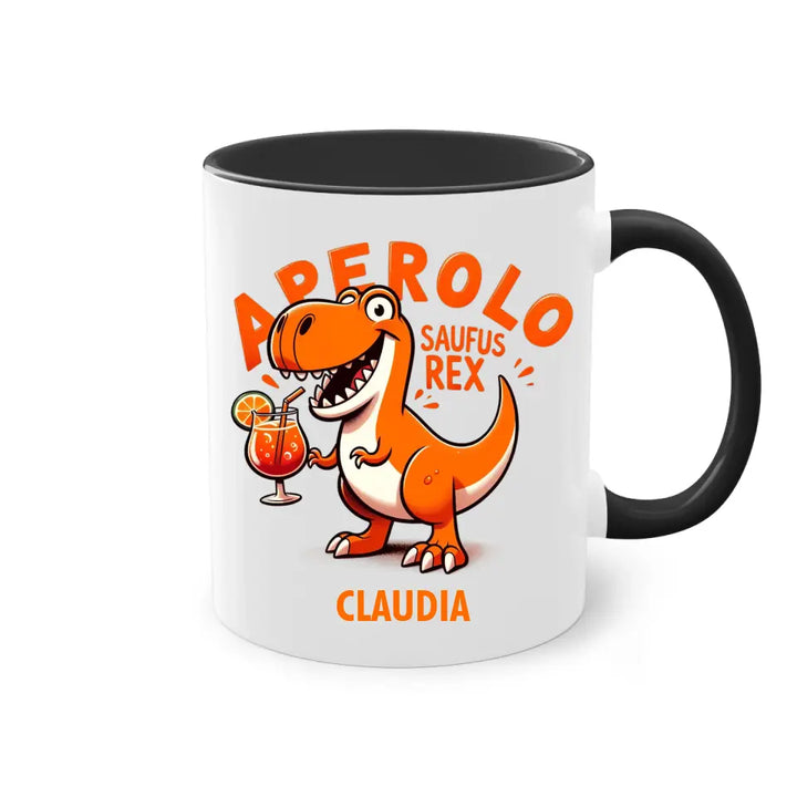 Aperolo-Saufus-Rex - Dino Aperol Fan Tasse - personalisierbar mit Name