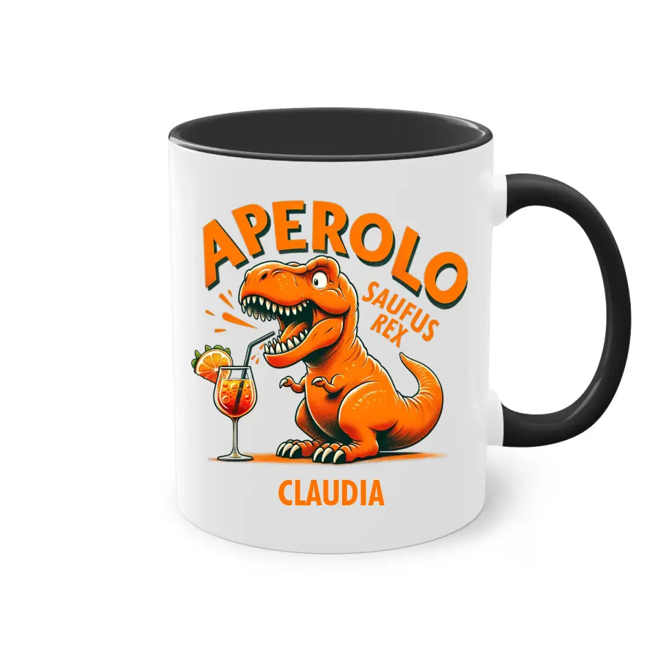 Aperolo-Saufus-Rex - Dino Aperol Fan Tasse - personalisierbar mit Name