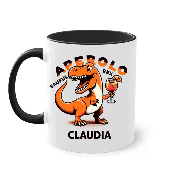 Aperolo-Saufus-Rex - Dino Aperol Fan Tasse - personalisierbar mit Name