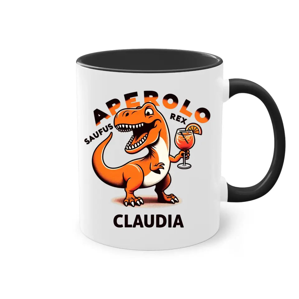 Aperolo-Saufus-Rex - Dino Aperol Fan Tasse - personalisierbar mit Name