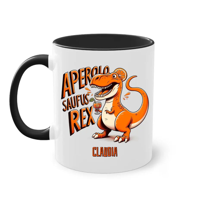 Aperolo-Saufus-Rex - Dino Aperol Fan Tasse - personalisierbar mit Name