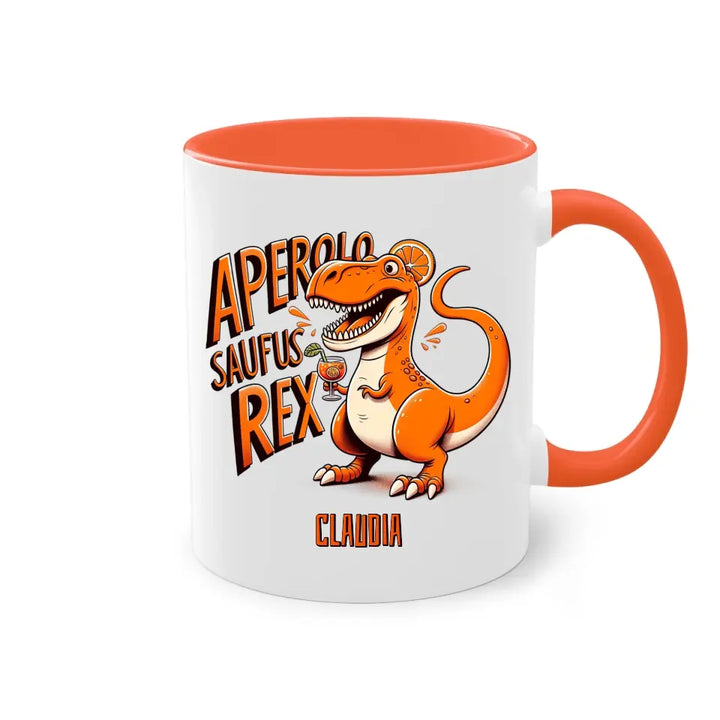 Aperolo-Saufus-Rex - Dino Aperol Fan Tasse - personalisierbar mit Name