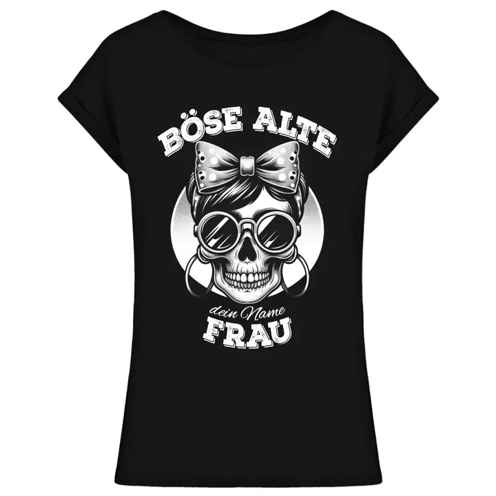 Böse alte Frau - Totenkopf Schädel - T-Shirt, Hoodie, Pullover & Tasse - personalisierbar mit Name