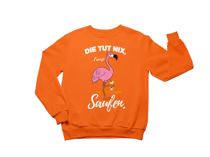 DIE TUT NIX, DIE WILL NUR SAUFEN! | FLAMINGO SHIRT MIT DEINEM NAMEN & DEINEM GETRÄNK | PARTY T-SHIRT INDIVIDUALISIERBAR/PERSONALISIERBAR - SH copy