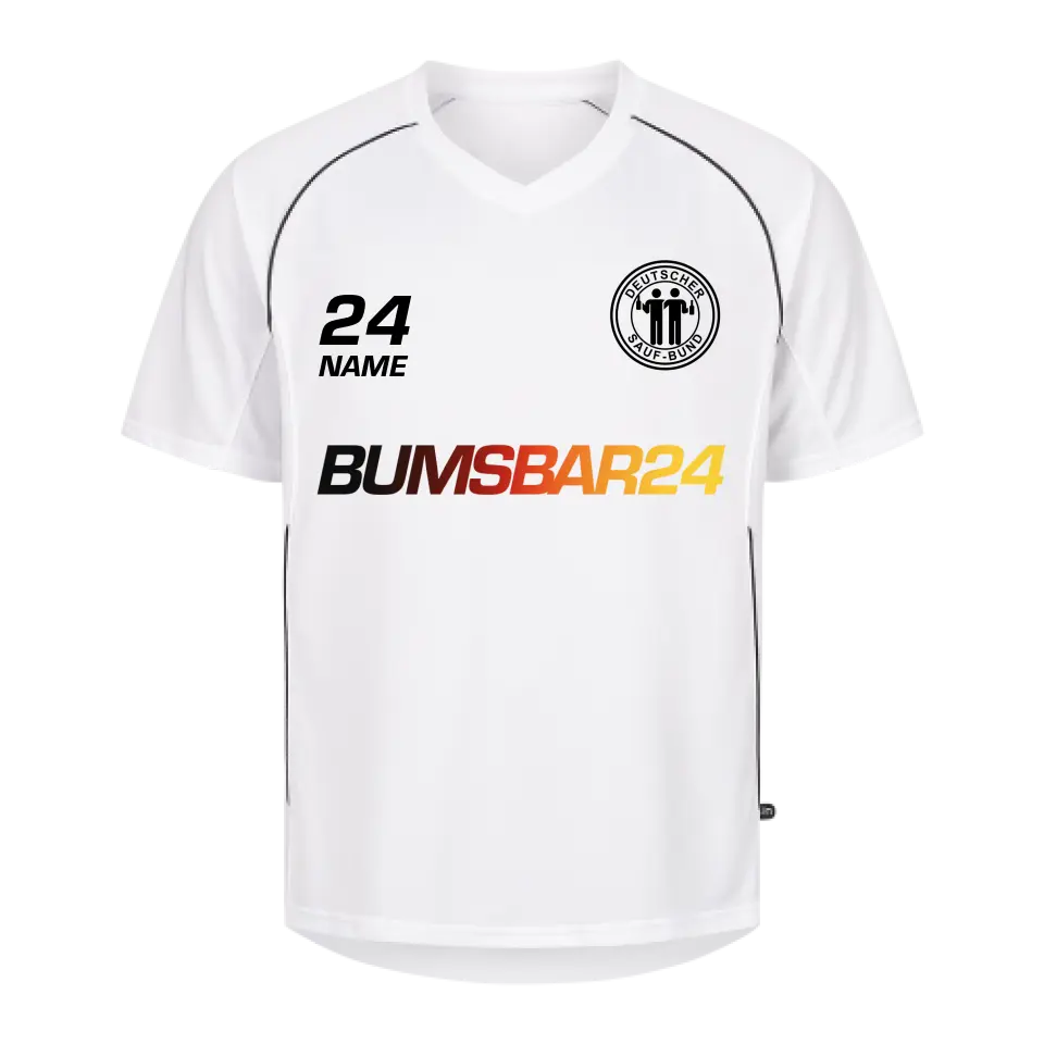 Sauf Trikot - Lustige Malle Sauftrikots Deutschland - Herren & Damen -Checkgarnixmehr - 24 personalisiert - Words on Shirts