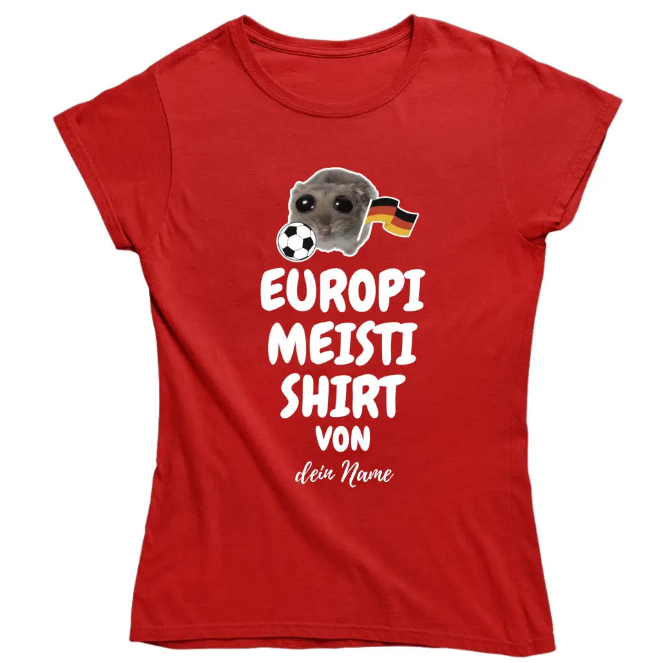 Europi Meisti Shirt mit Name - Damen, Herren - Nachthemd - Sad Hamster - Hamsti