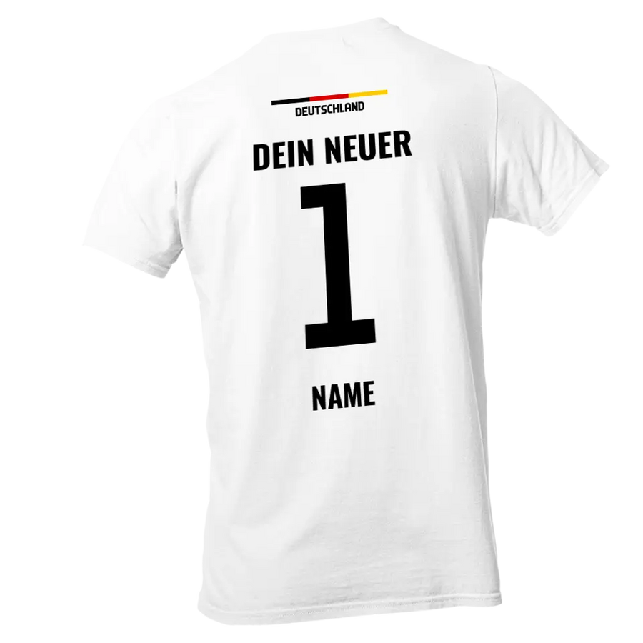 DEUTSCHLAND SAUF TRIKOT SHIRT | MIT DEINER RÜCKENNUMMER & WITZIGE NAMEN | MALLORCA PARTY T-SHIRT - PERSONALISIERBAR - WM & MALLE 2026
