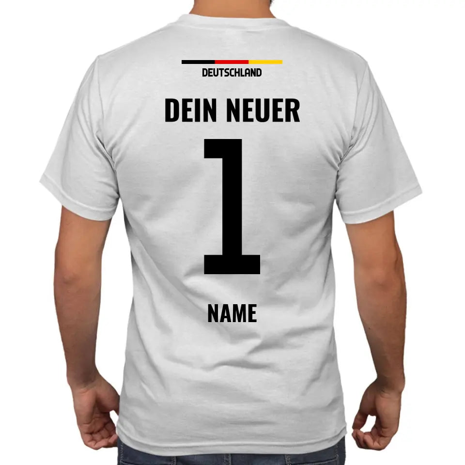 DEUTSCHLAND SAUF TRIKOT SHIRT | MIT DEINER RÜCKENNUMMER & WITZIGE NAMEN | MALLORCA PARTY T-SHIRT - PERSONALISIERBAR - WM & MALLE 2026