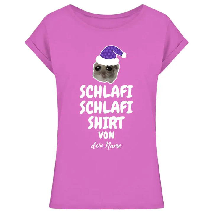 Schlafi Schlafi Shirt mit Name - Damen, Herren & Kinder - Nachthemd . Sad Hamster - Hamsti