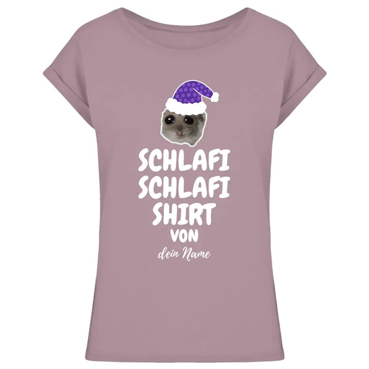 Schlafi Schlafi Shirt mit Name - Damen, Herren & Kinder - Nachthemd . Sad Hamster - Hamsti