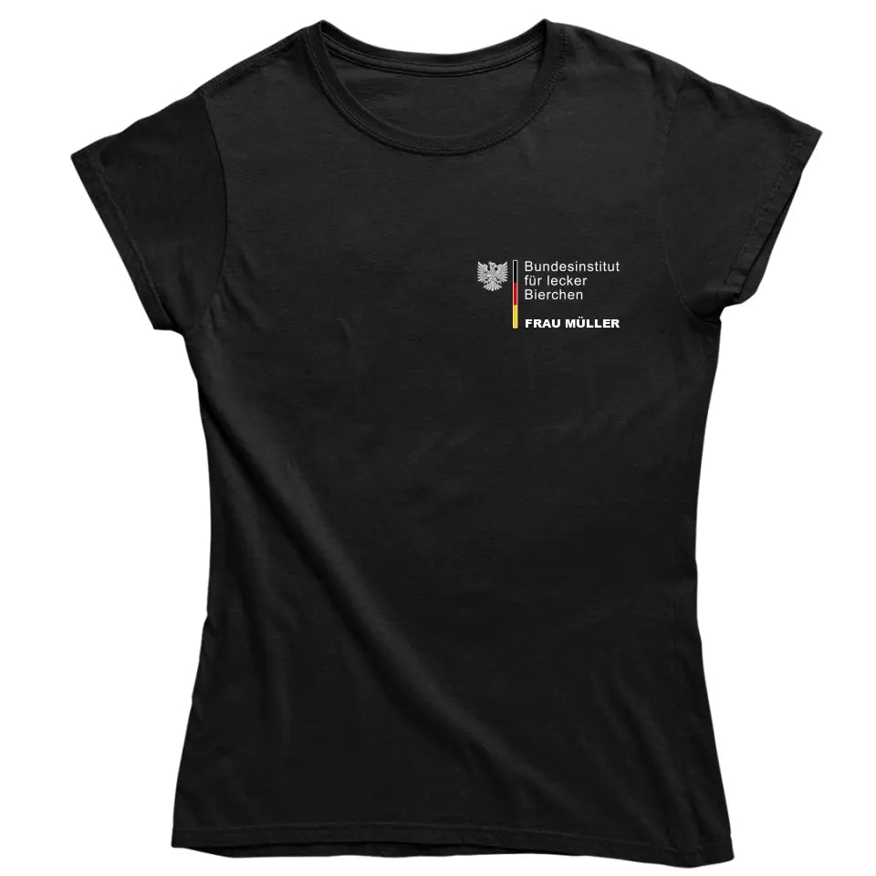 Bundesinstitut für lecker Bierchen - personalisierbar mit Name - T-Shirt