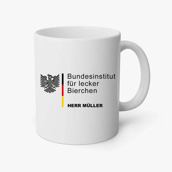 Bundesinstitut für lecker Bierchen - personalisierbar mit Name - T-Shirt, Hoodie, Tasse - Words on Shirts