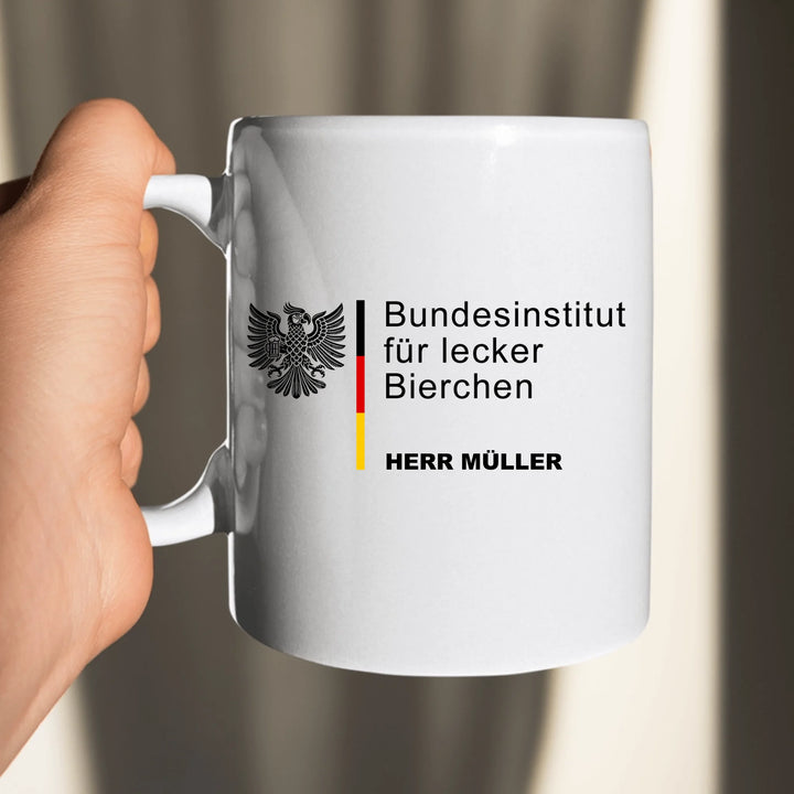 Bundesinstitut für lecker Bierchen - personalisierbar mit Name - T-Shirt, Hoodie, Tasse