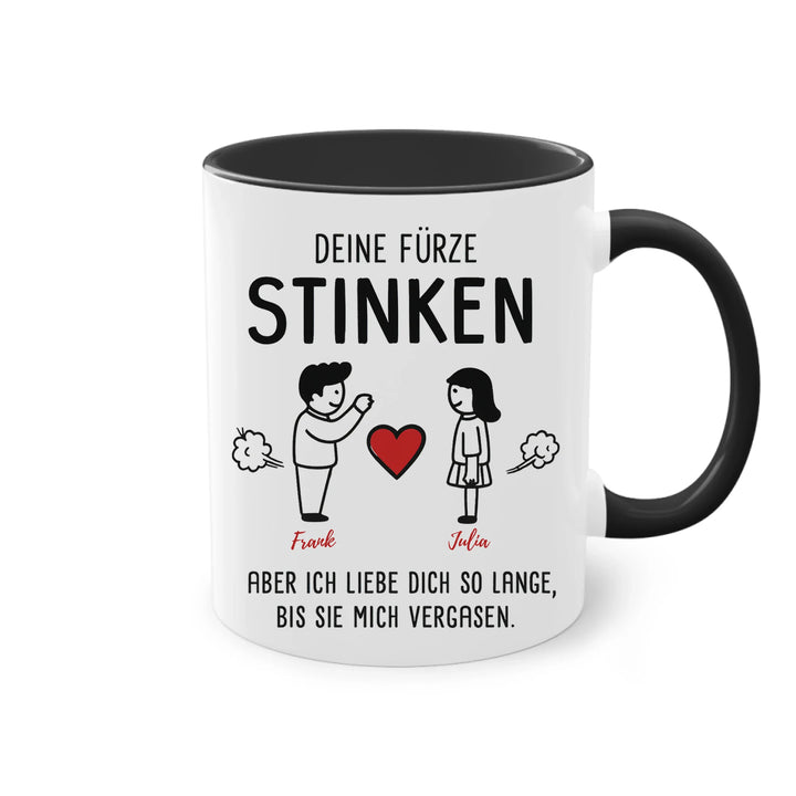 Deine Fürze stinken - Tasse - personalisierbar mit Name