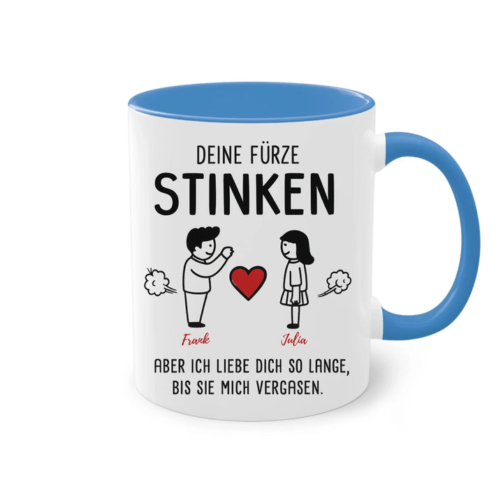 Deine Fürze stinken - Tasse - personalisierbar mit Name