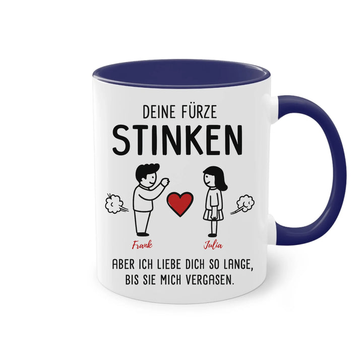Deine Fürze stinken - Tasse - personalisierbar mit Name