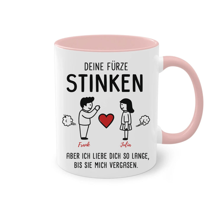 Deine Fürze stinken - Tasse - personalisierbar mit Name