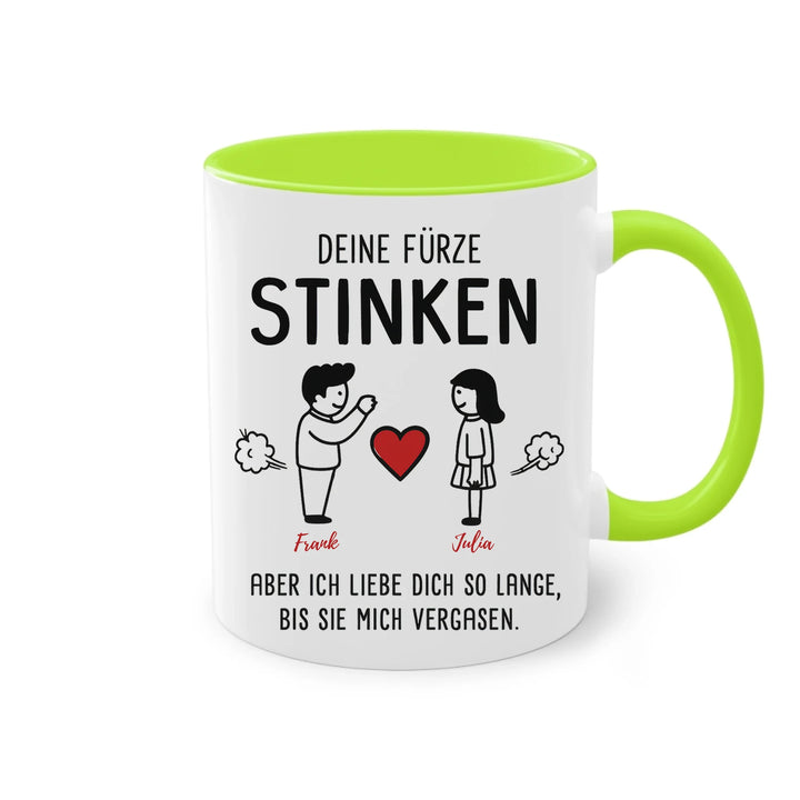 Deine Fürze stinken - Tasse - personalisierbar mit Name