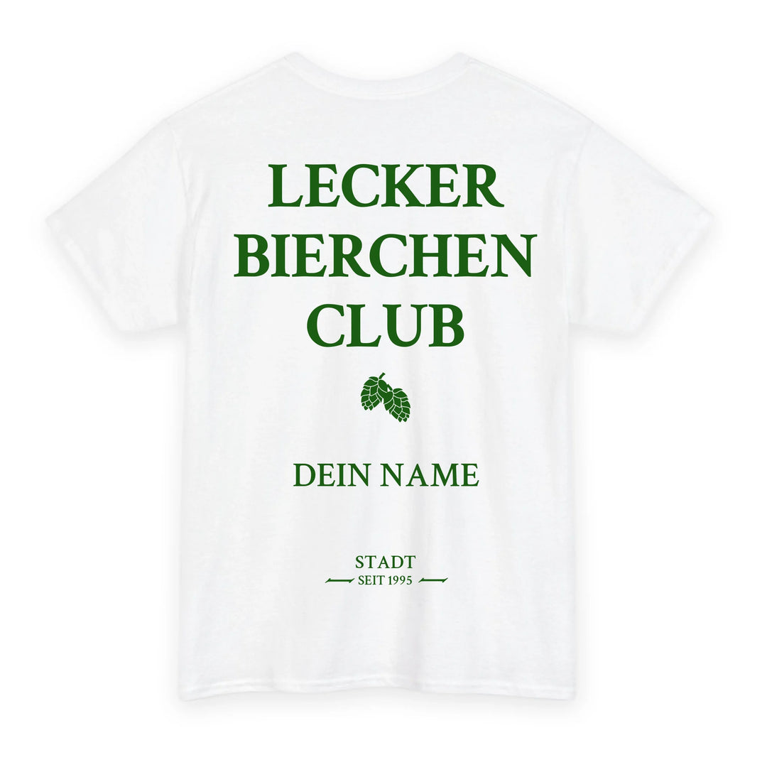 Lecker Bierchen Club - personalisierbar mit Name, Stadt und Jahr - Words on Shirts