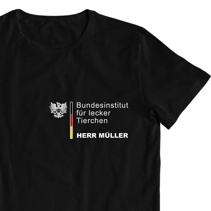 Bundesinstitut für lecker Tierchen - personalisierbar mit Name - T-Shirt, Hoodie, Tasse - Grillen & Fleisch - Words on Shirts