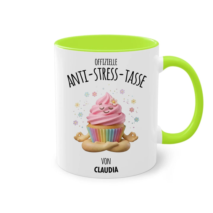 Personalisierte offizielle Anti-Stress Tasse "Soul Food" – Lustiges Geschenk mit Namen (Donut, Pizza, Burger & mehr)