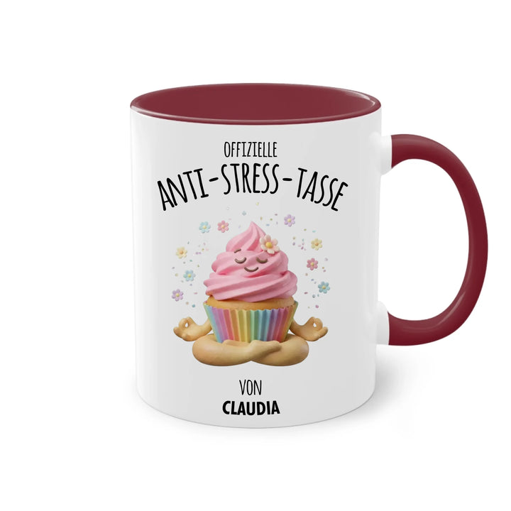 Personalisierte offizielle Anti-Stress Tasse "Soul Food" – Lustiges Geschenk mit Namen (Donut, Pizza, Burger & mehr)