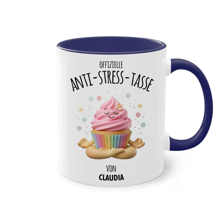 Personalisierte offizielle Anti-Stress Tasse "Soul Food" – Lustiges Geschenk mit Namen (Donut, Pizza, Burger & mehr)