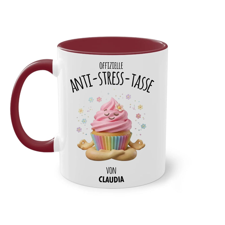 Personalisierte offizielle Anti-Stress Tasse "Soul Food" – Lustiges Geschenk mit Namen (Donut, Pizza, Burger & mehr)