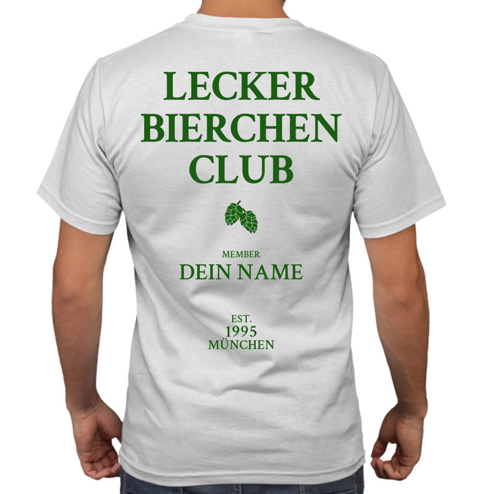 Lecker Bierchen Club - personalisierbar mit Name, Stadt und Jahr - Words on Shirts