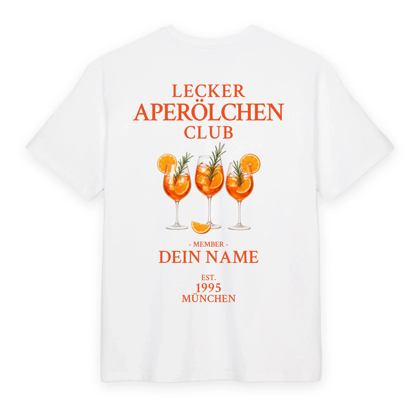 Personalisiertes Aperölchen-Club-Shirt mit Orangen und Aperitif