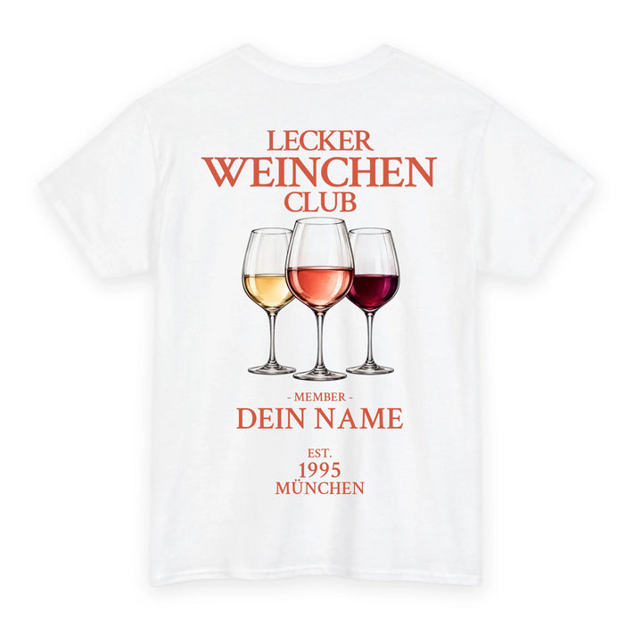 Lecker Weinchen Club - personalisierbar mit Name, Stadt und Jahr