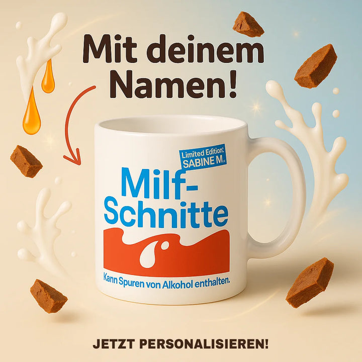Milfschnitte Tasse personalisiert mit Name