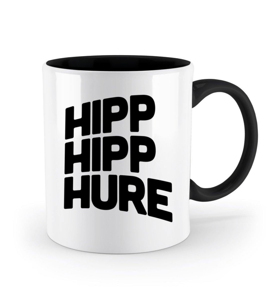 Hipp Hipp Hure - Words on Shirts  - Zweifarbige Tasse