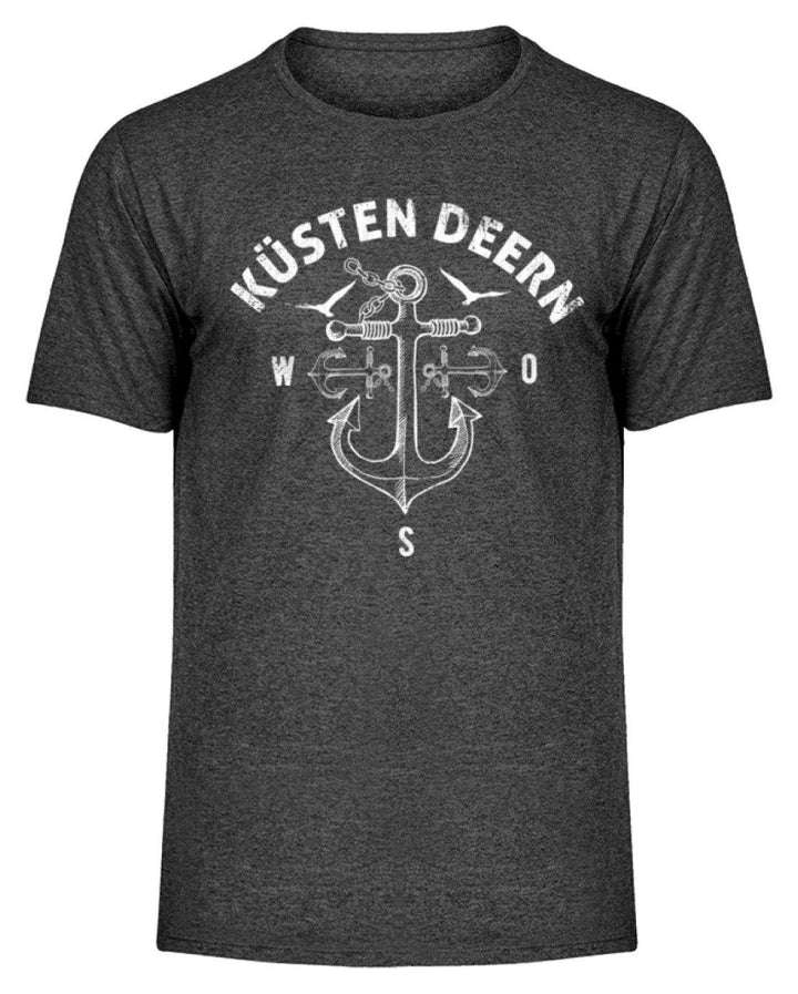 Küsten Deern 2 - Norddeutsch   - Herren Melange Shirt - Words on Shirts Sag es mit dem Mittelfinger Shirts Hoodies Sweatshirt Taschen Gymsack Spruch Sprüche Statement