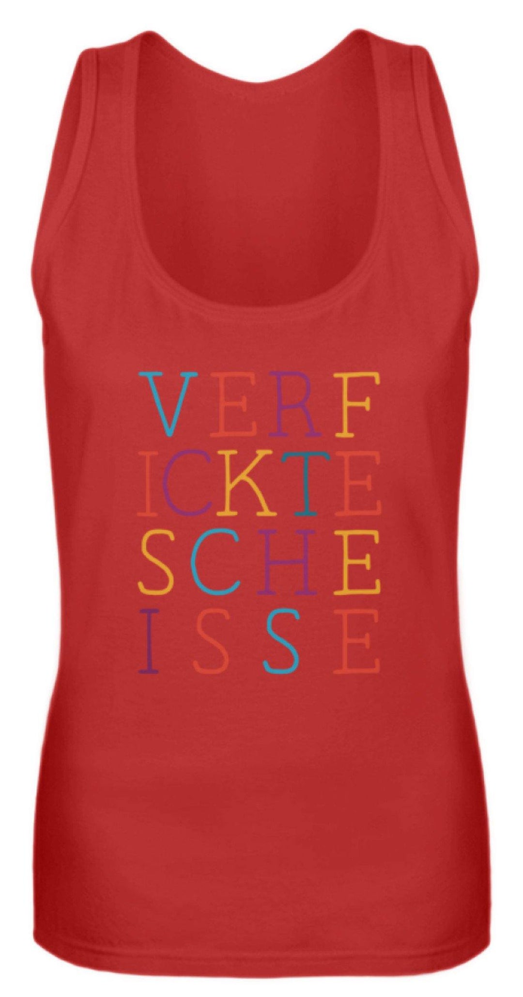 Verf ickte sche isse - Words on Shirts  - Frauen Tanktop - Words on Shirts Sag es mit dem Mittelfinger Shirts Hoodies Sweatshirt Taschen Gymsack Spruch Sprüche Statement