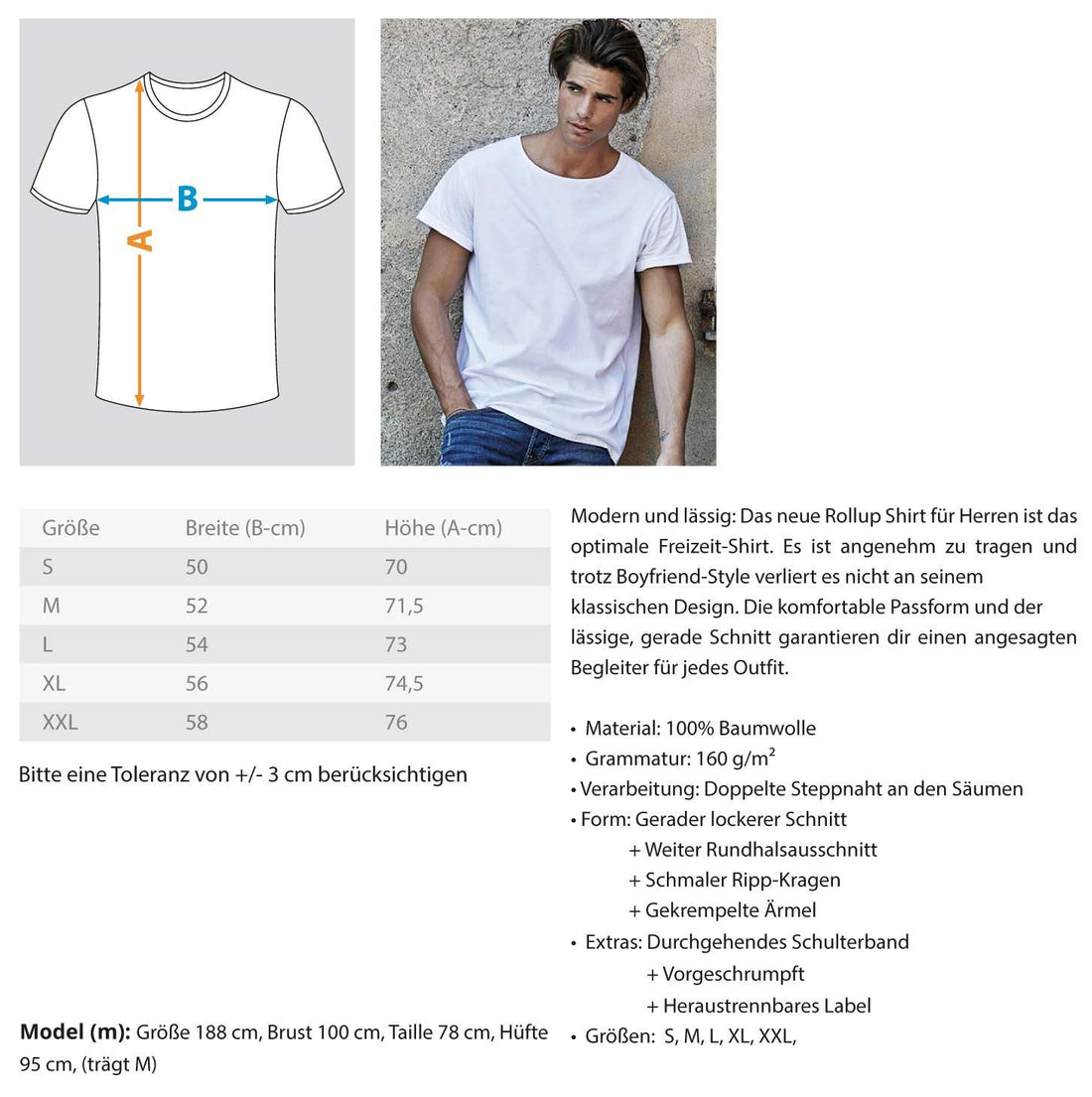 Samma Hackts? Hm?- Words on Shirts - PR  - Herren RollUp Shirt