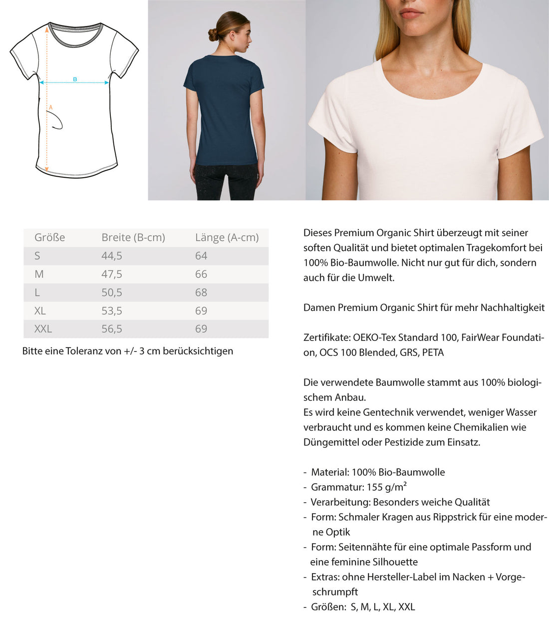 Danke F*ck dich Ciao  - Damen Premium Organic Shirt