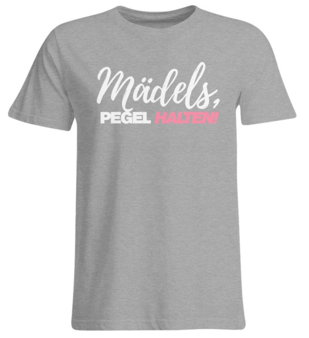 Mädels, Pegel halten - Words on Shirts 2  - Übergrößenshirt - Words on Shirts Sag es mit dem Mittelfinger Shirts Hoodies Sweatshirt Taschen Gymsack Spruch Sprüche Statement