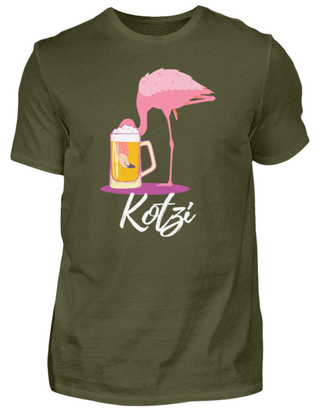 Flamingo Kotzi - Words on Shirt  - Herren Shirt - Words on Shirts Sag es mit dem Mittelfinger Shirts Hoodies Sweatshirt Taschen Gymsack Spruch Sprüche Statement